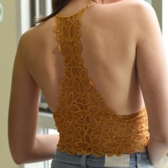 Lacey Mustard Bralette - Picture 3 of 3